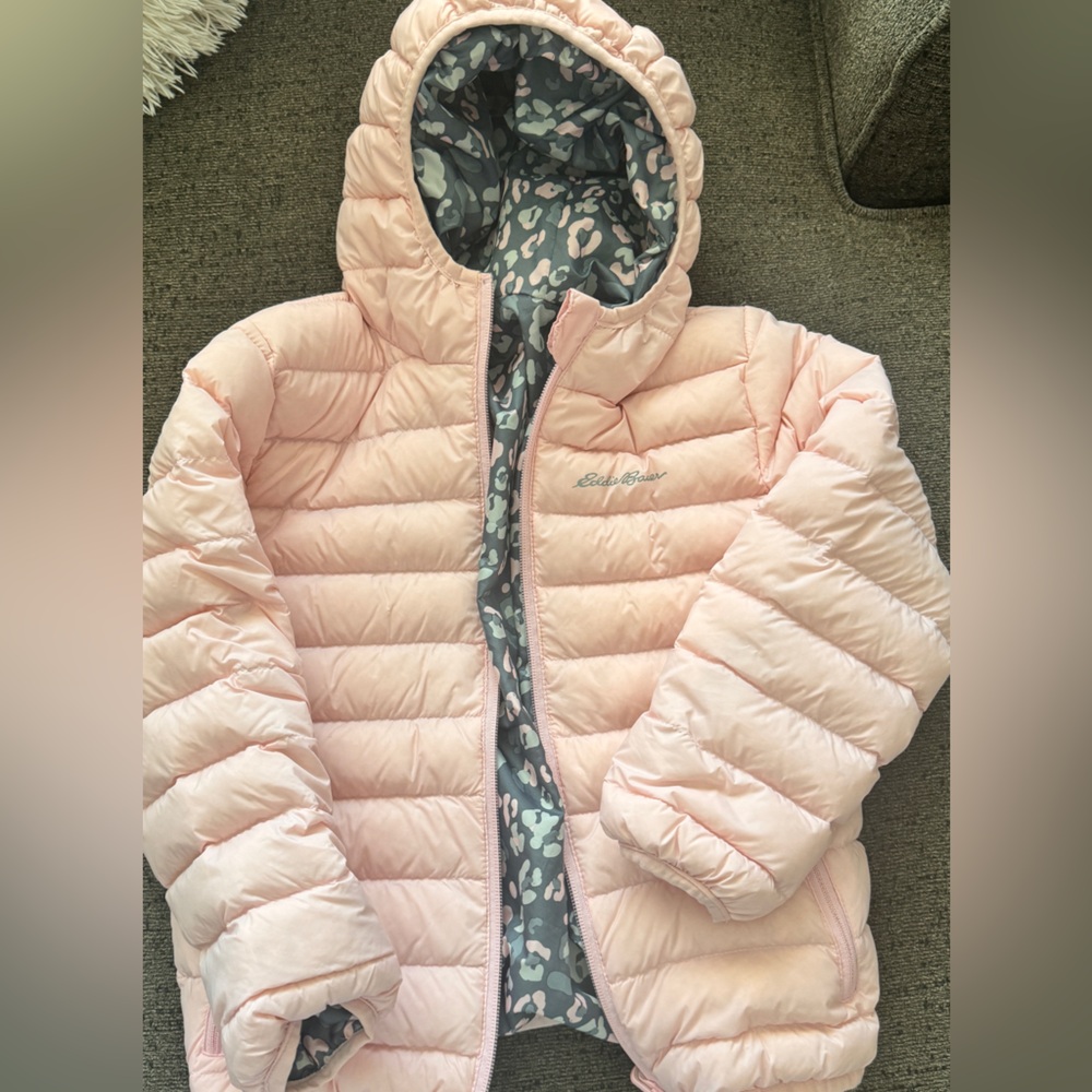 XS Eddie Bauer reversible feather down jacket